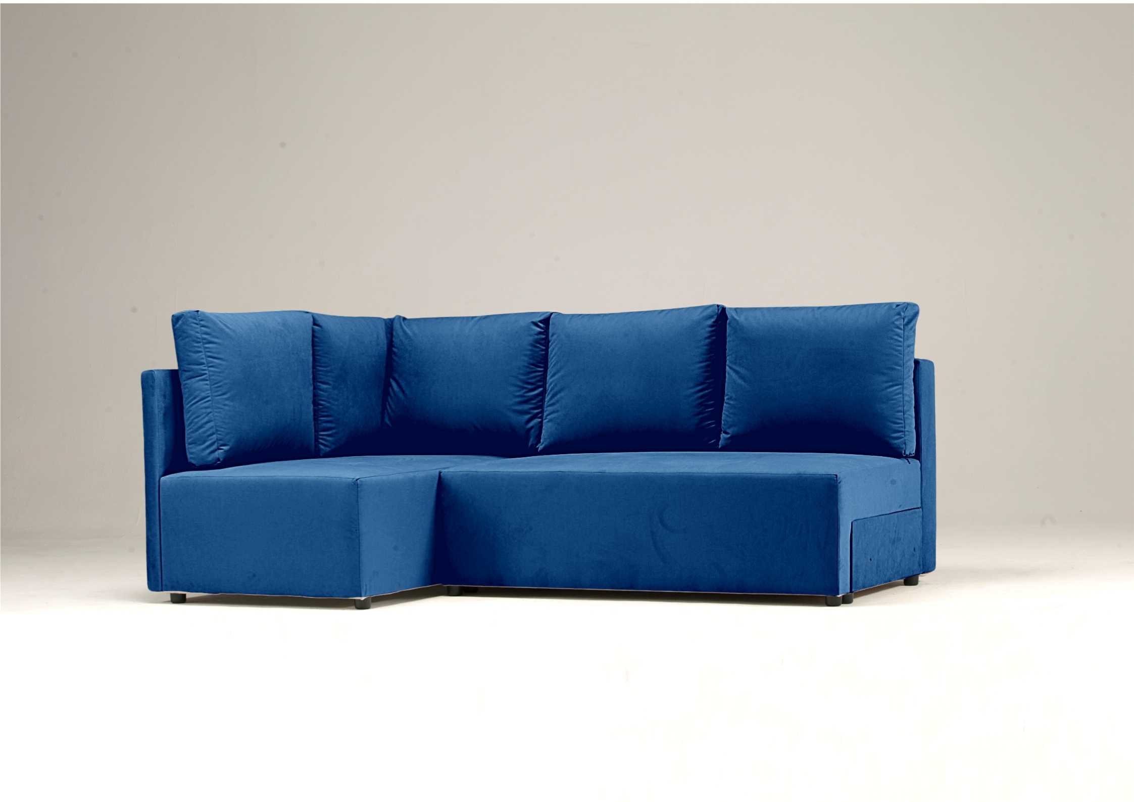 Granatowy narożnik rozkładany do bloku